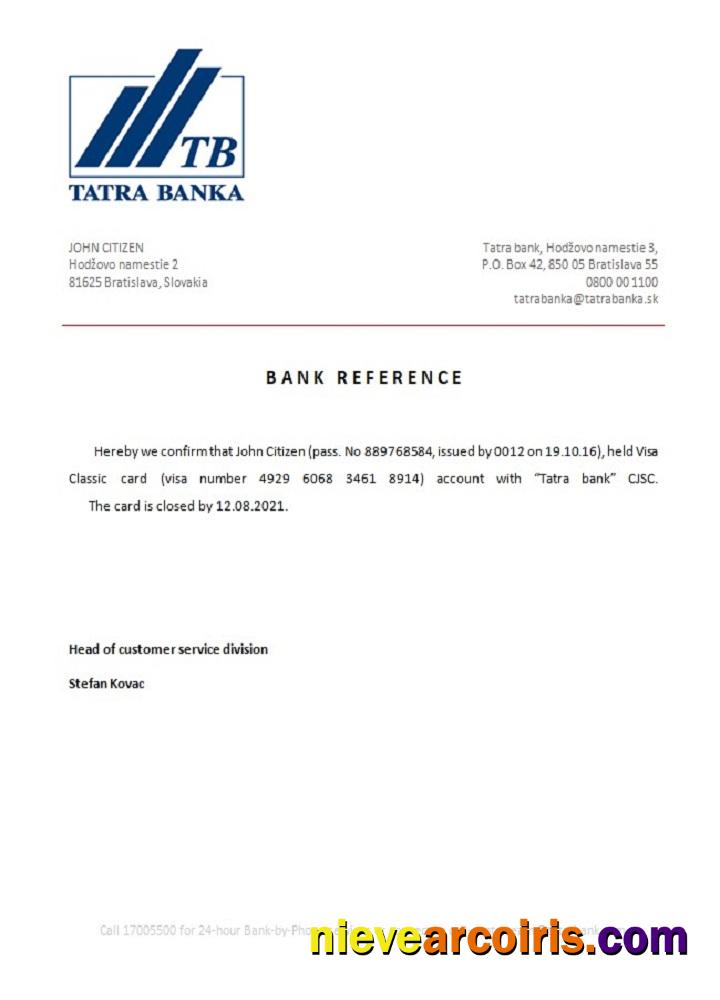 Slovakia Tatra Bank closure reference